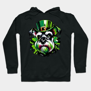 Miniature Schnauzer Enjoys Saint Patrick's Day Fun Hoodie